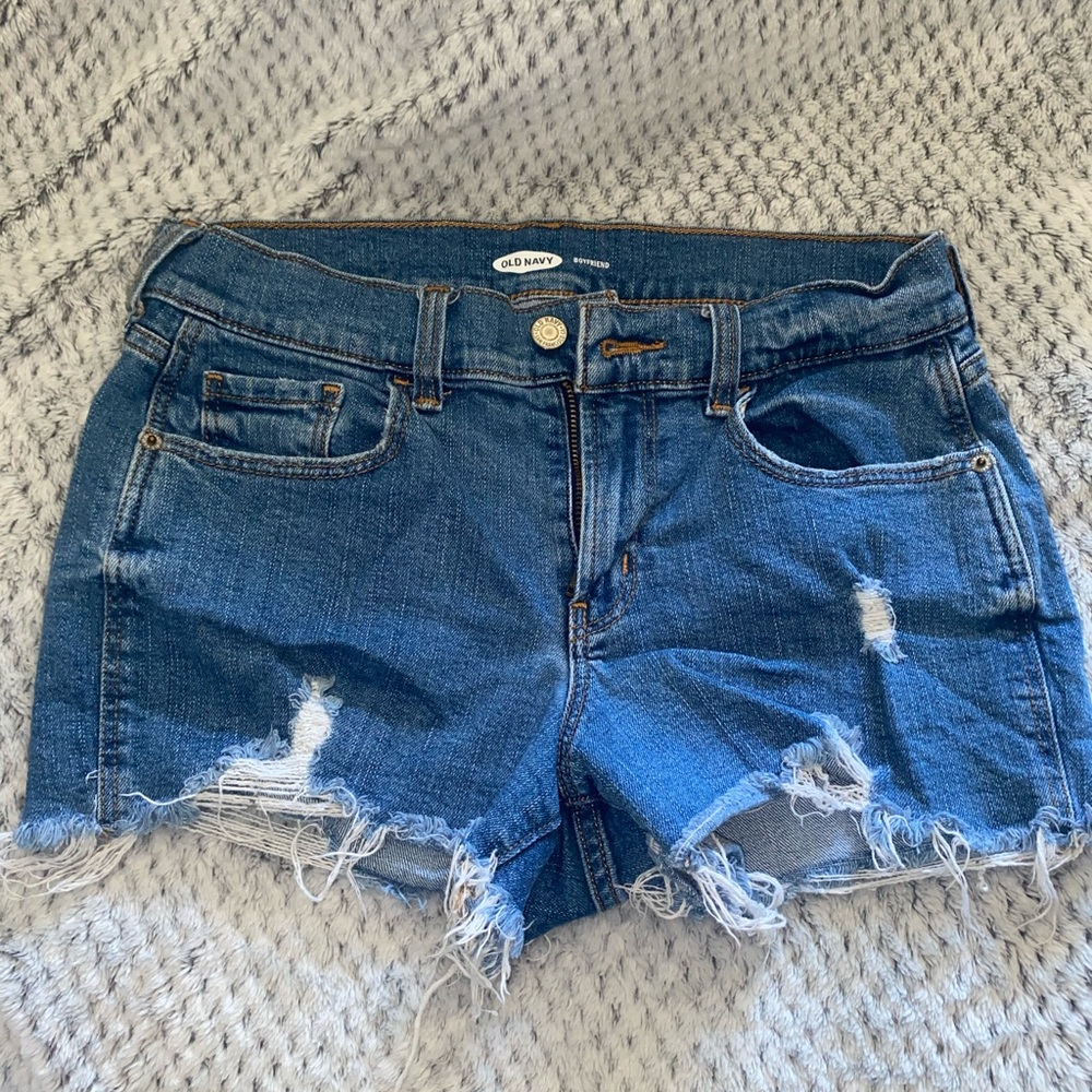 Old Navy Dark Blue Denim Boyfriend Shorts